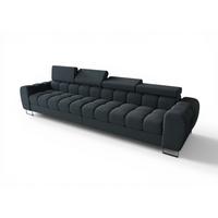 SOFA 4-sitzer Bastien In Stoff Moly - Anthrazit, Holzwerkstoff/Textil (335/95/97cm) - Fun Möbel