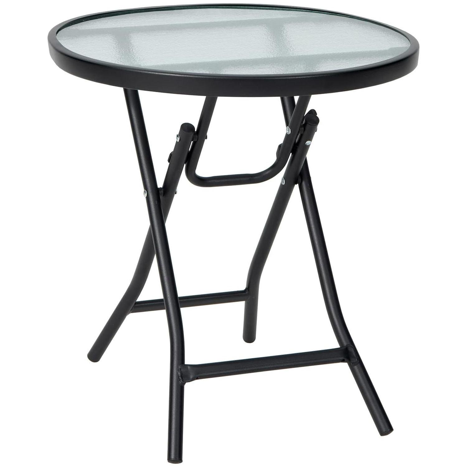 BEISTELLTISCH Schwarz - Schwarz, Metall (45/45/47cm) - COSTWAY