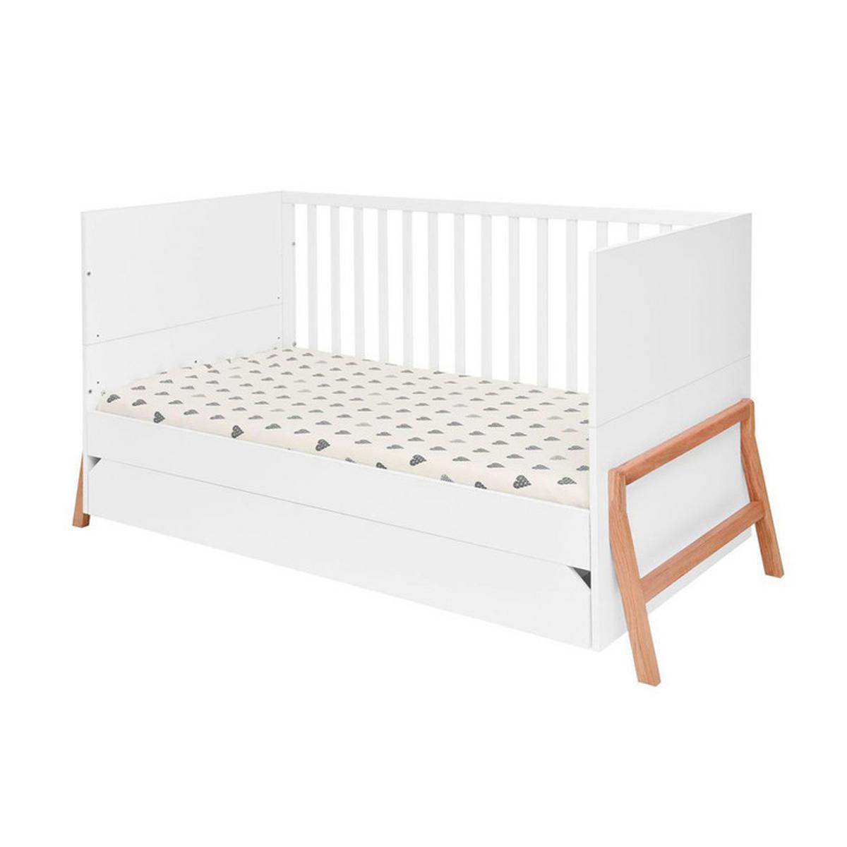 BABYZIMMER 2-teilig Weiß - Weiß, Holzwerkstoff (161/90/75cm) - Petits-meubles