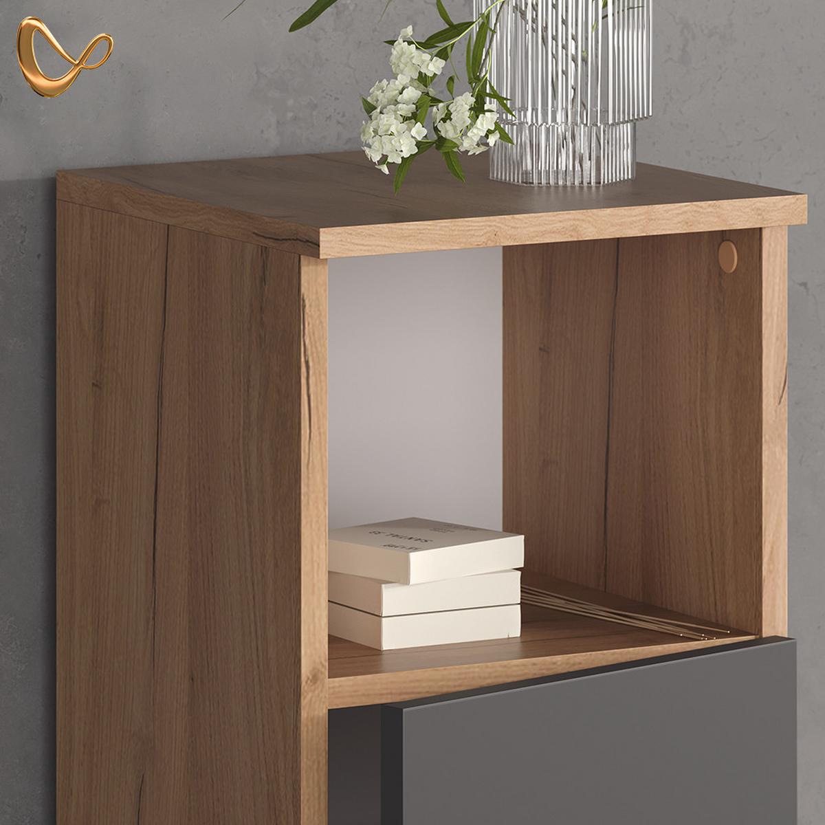 BADMÖBEL-SET Fucino Eiche 4 Teile - Eichefarben, Holzwerkstoff (79/64/21cm) - Livinity®