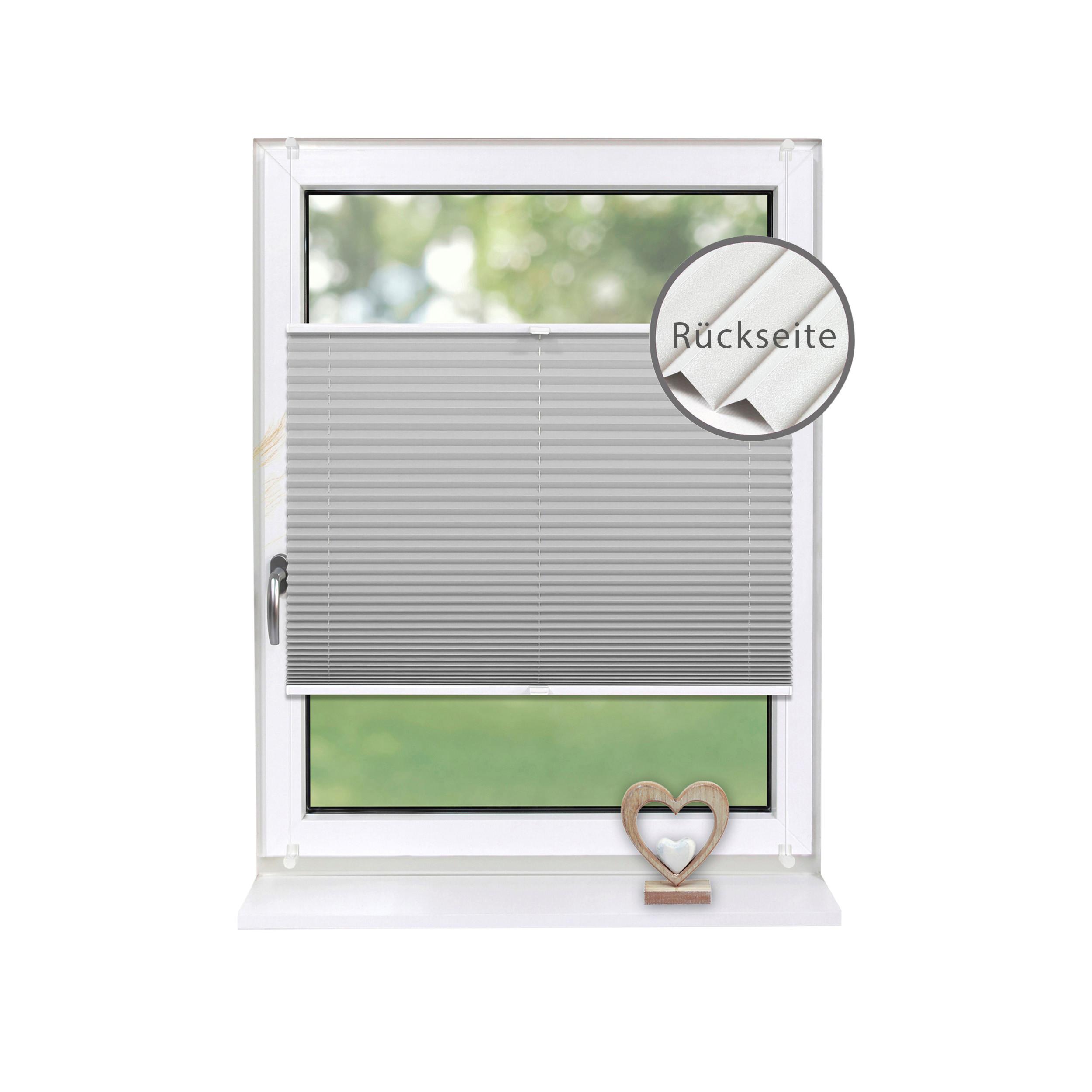 PLISSEE Thermo Basic 80 x 150cm Klemmfix ohne Bohren - Silberfarben, Textil (80/150cm) - Deco-Raum