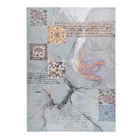FLACHWEBETEPPICH Cosima 130x190 cm - Türkis, Textil (130/190cm) - Gino Falcone
