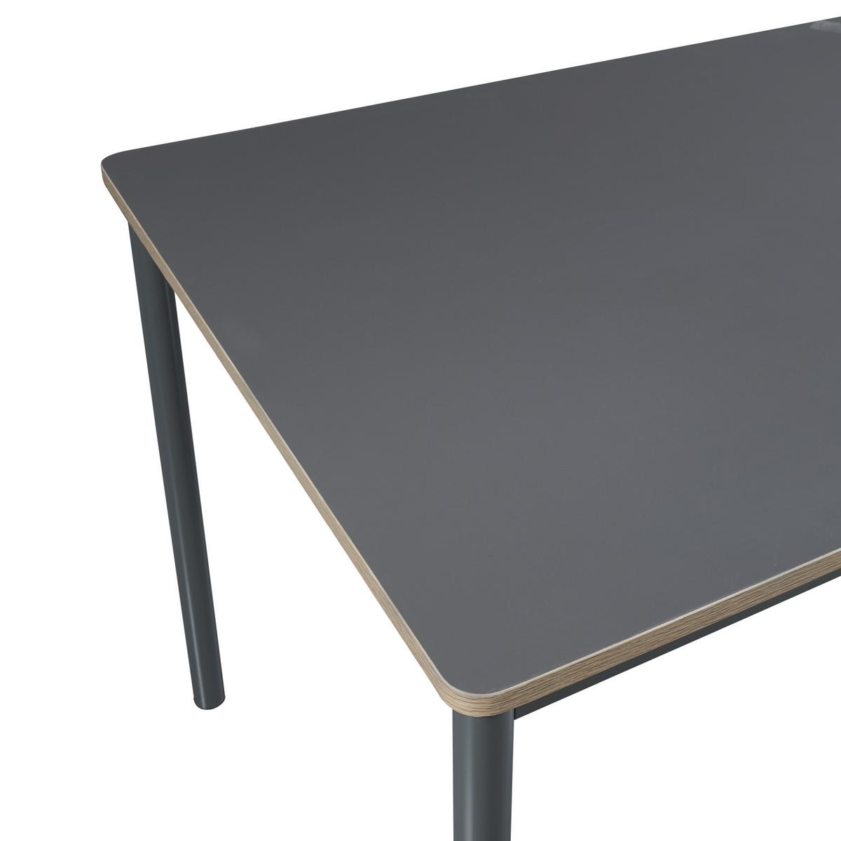 ESSTISCH Lindesberg - Schwarz/Grau, Holzwerkstoff/Metall (80/140/75cm) - [en.casa]