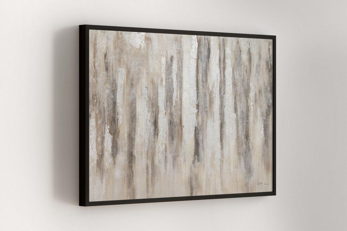 ACRYLBILD HANDGEMALT 120/80 cm - Schwarz, Holz/Textil (120/80cm) - KUNSTLOFT