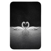 WC-VORLEGER Schwäne - Herz - Schwarz - Weiß WC Teppich 40x60 cm - Schwarz, Textil (40/1cm) - OnlyWow