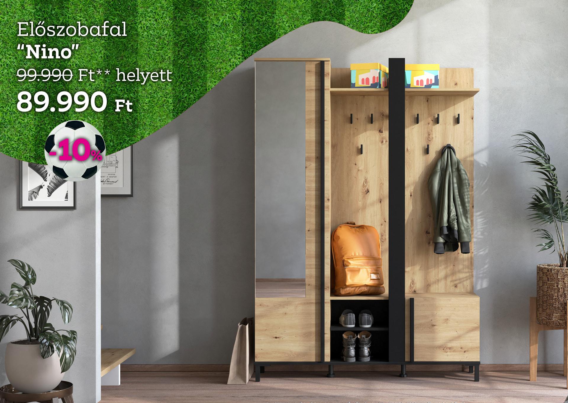 Előszobafal NINO 99990 Forint helyett 89990 Forint, kedvezmény mértéke 10%