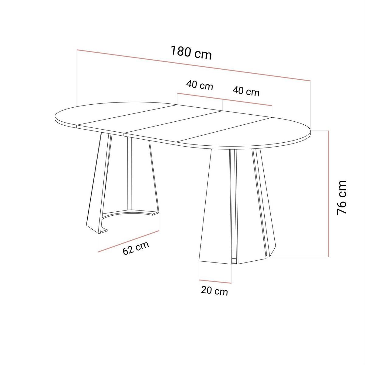 ESSTISCH SILVA ausziehbar, Nussbaum, 100-180cm - Nussbaumfarben, Holzwerkstoff (100/100/76cm) - Lookway