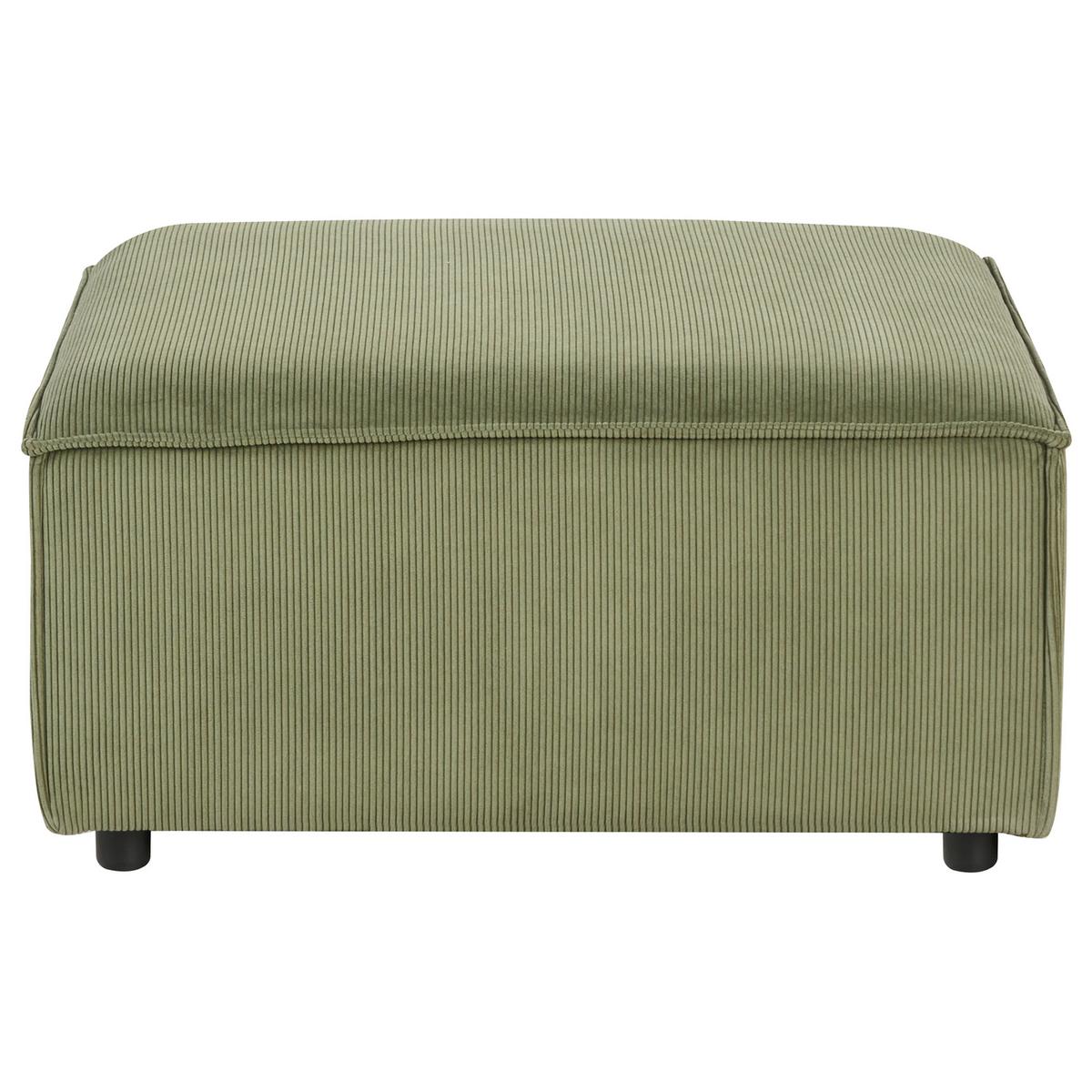 OTTOMANE Cord Grün Ardal - Grün, Textil (86/45/86cm) - Beliani