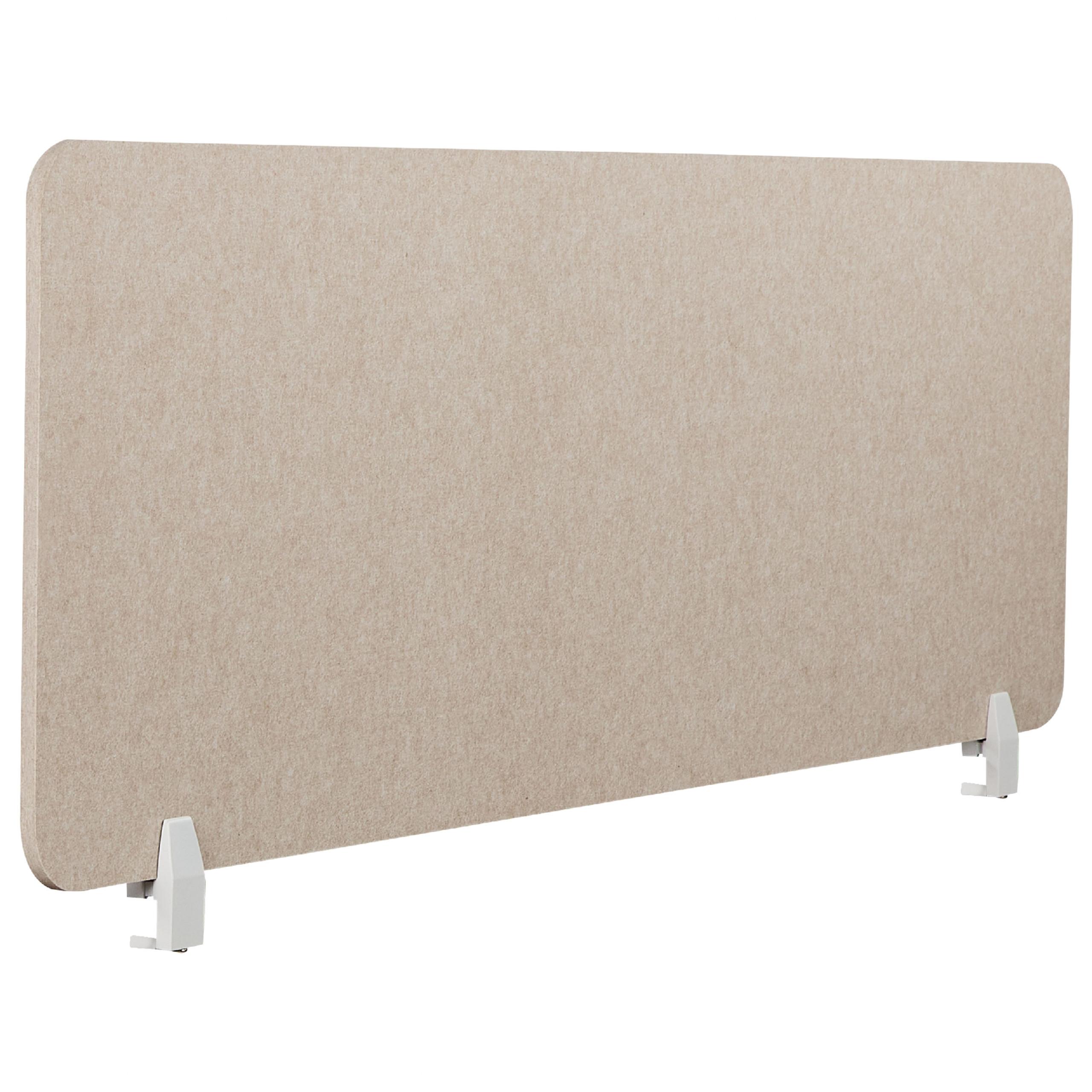 SCHREIBTISCHTRENNWAND 160 x 50 cm Beige Split - Beige, Textil (160/50/1cm) - Beliani