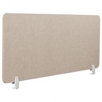 SCHREIBTISCHTRENNWAND 160 x 50 cm Beige Split - Beige, Textil (160/50/1cm) - Beliani