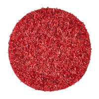 SHAGGY-TEPPICH Dallas rund 150 cm - Rot, Leder (150/150cm) - Homescapes