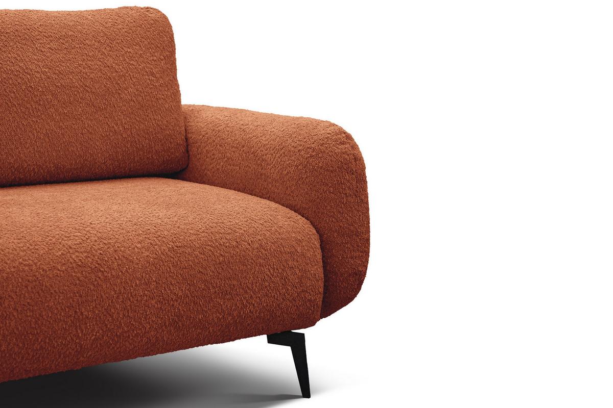 SOFA FEBE 2-Sitzer, dunkelorange - Dunkelorange/Schwarz, Holz/Textil (160/82/96cm) - Wozimo