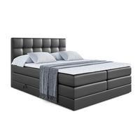 BOXSPRINGBETT MARCE KING - 180x200 - H3/H4 - Schwarz Hochglanz - Schwarz Hochglanz, Holzwerkstoff (180/200cm) - ALTDECOR