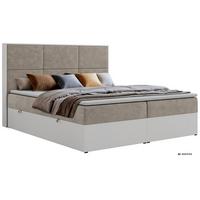 BOXBETT DELVIT 200/200 - Greige Stukture - Topper Visco - H4 - Greige/Schwarz, Kunststoff/Textil (200/200cm) - MKS