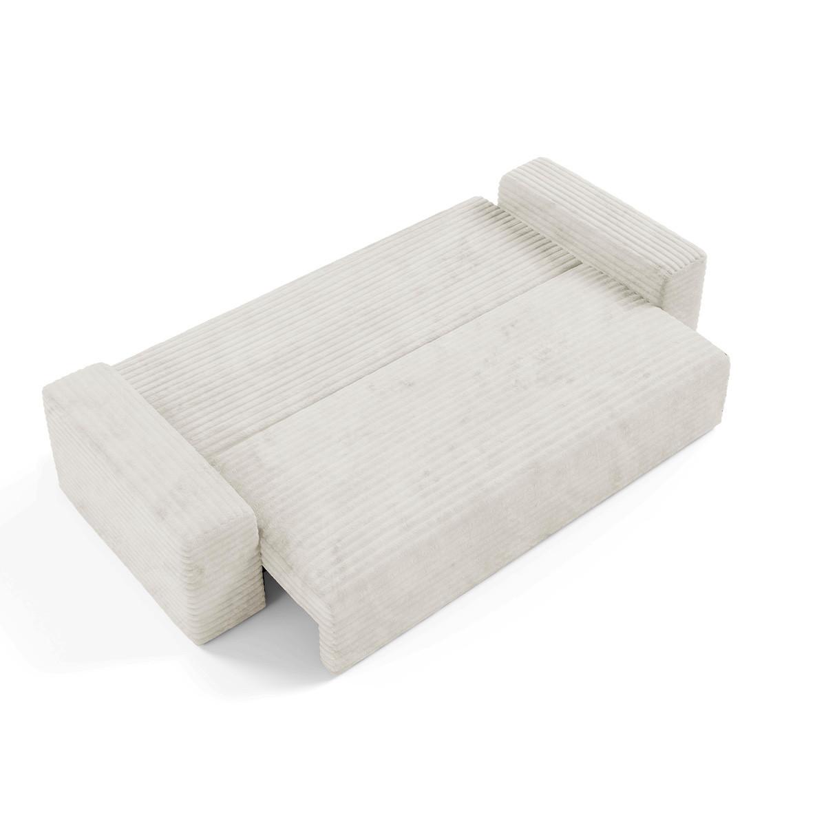 SOFA Fabio 3 Sitzplätze Weiß - Weiß, Holz (260/82/102cm) - Petits-meubles