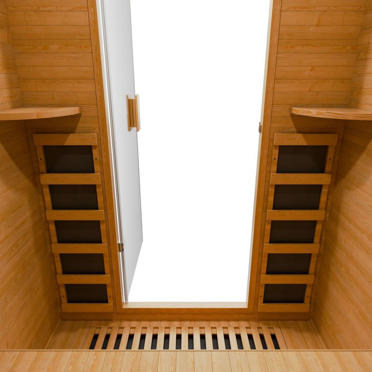 INFRAROTKABINE Oslo mit Triplex-Heizsystem & Hemlockholz - Naturfarben, Holz (120/190/100cm) - Artsauna