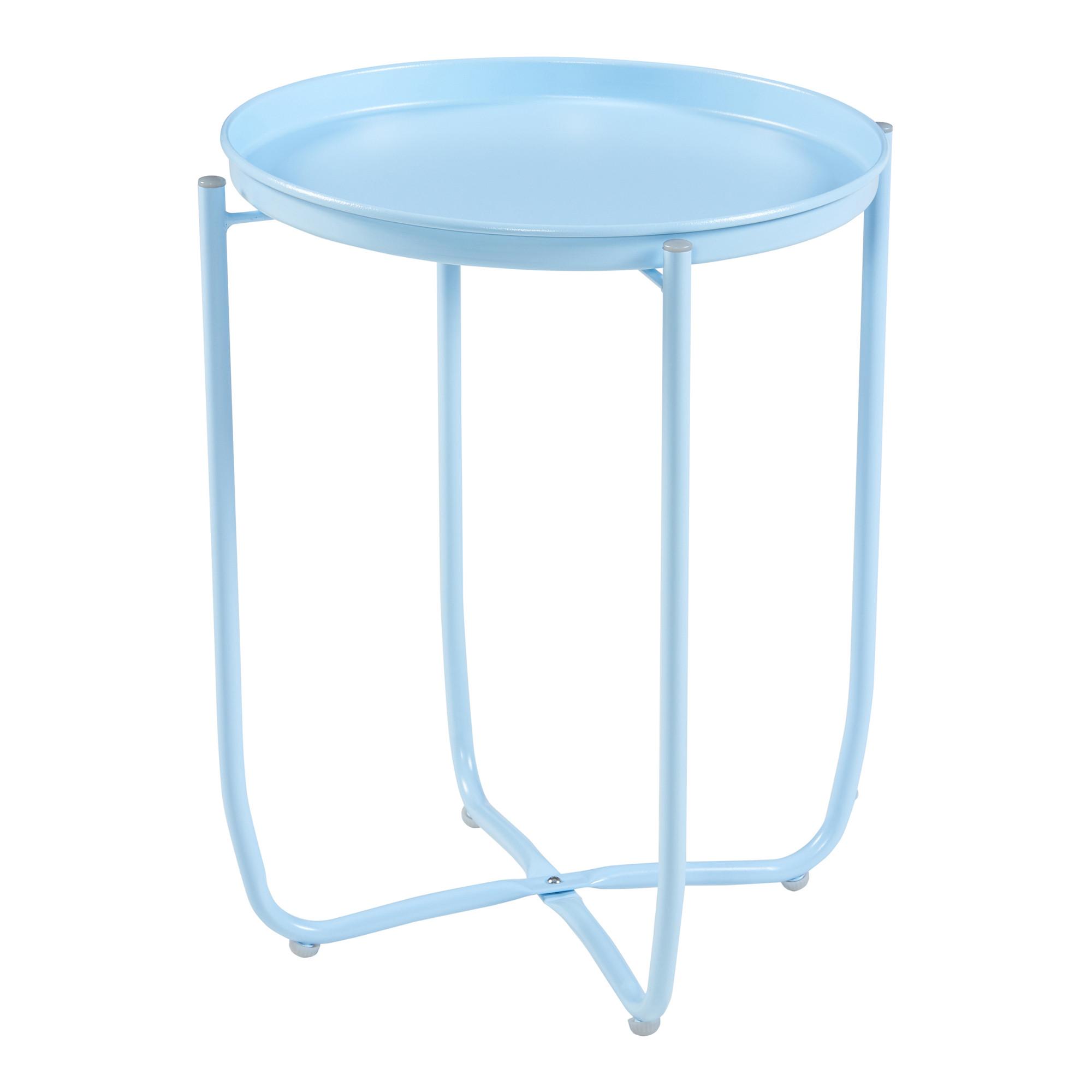 TABLETTTISCH Sandefjord - Hellblau, Metall (40/40/53cm) - [en.casa]