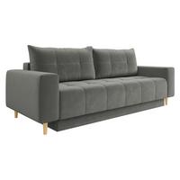 SCHLAFSOFA Santi - Grau, Holz/Textil (244/88/96cm) - MIRJAN24