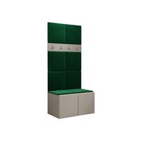 GARDEROBEN-SET Orion IV - Kaschmir/Grün, Holzwerkstoff/Kunststoff (84/186/46cm) - MIRJAN24