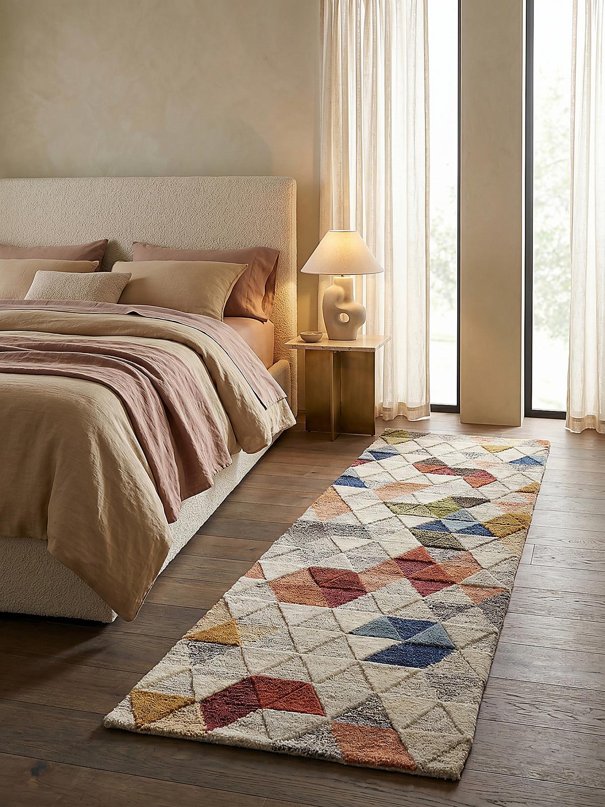 WOLLTEPPICH ESK, geometrisch, Bunt, 60 x 230 cm - Multicolor, Textil (230/60cm) - KADIMA DESIGN