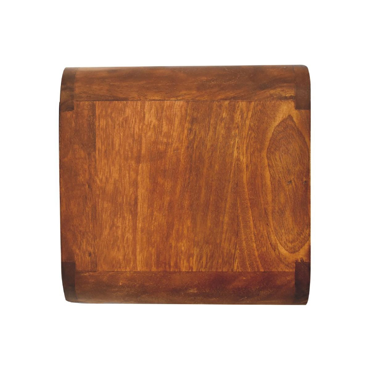 NACHTTISCH mit einer Schublade, Wandmontiert, 1 Schublade, 1 offenes Fach, braun - Kastanienfarben/Messingfarben, Holz/Metall (30/25/25cm) - Artisan Furniture