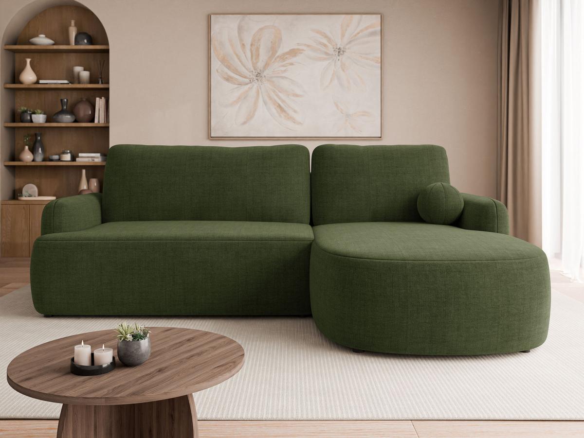 ECKSOFA Loridu Premium, Seite: Rechts - Schwarz/Grün, Holz/Kunststoff (174/250cm) - MIRJAN24