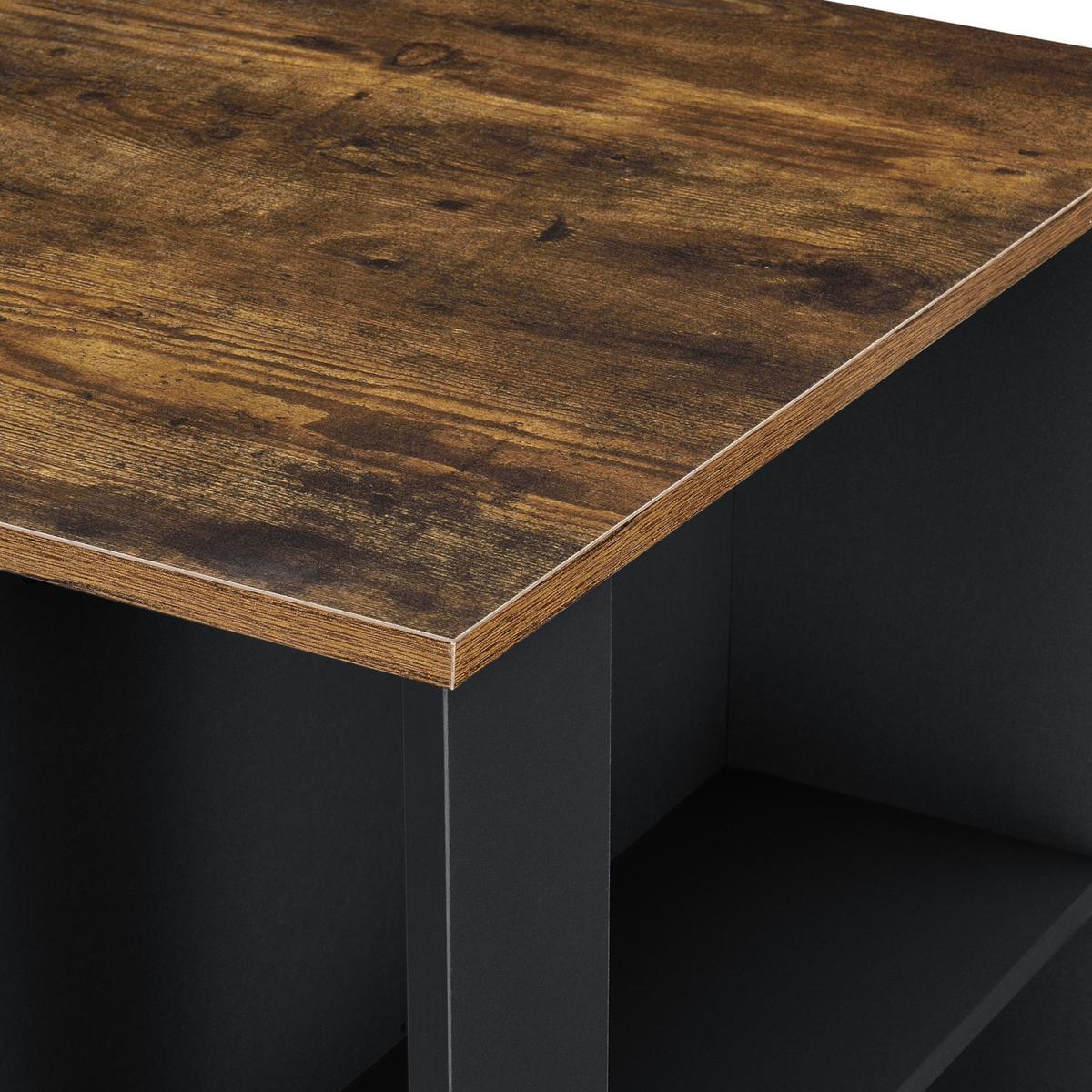 BARTISCH Danderyd - Schwarz/Braun, Holzwerkstoff (60/120/105.5cm) - [en.casa]