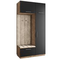 GARDEROBENSCHRANK REMA 120/240/60 cm Modern Eichefarben - Eichefarben/Beige, Holzwerkstoff (120/240/60cm) - MASSENO