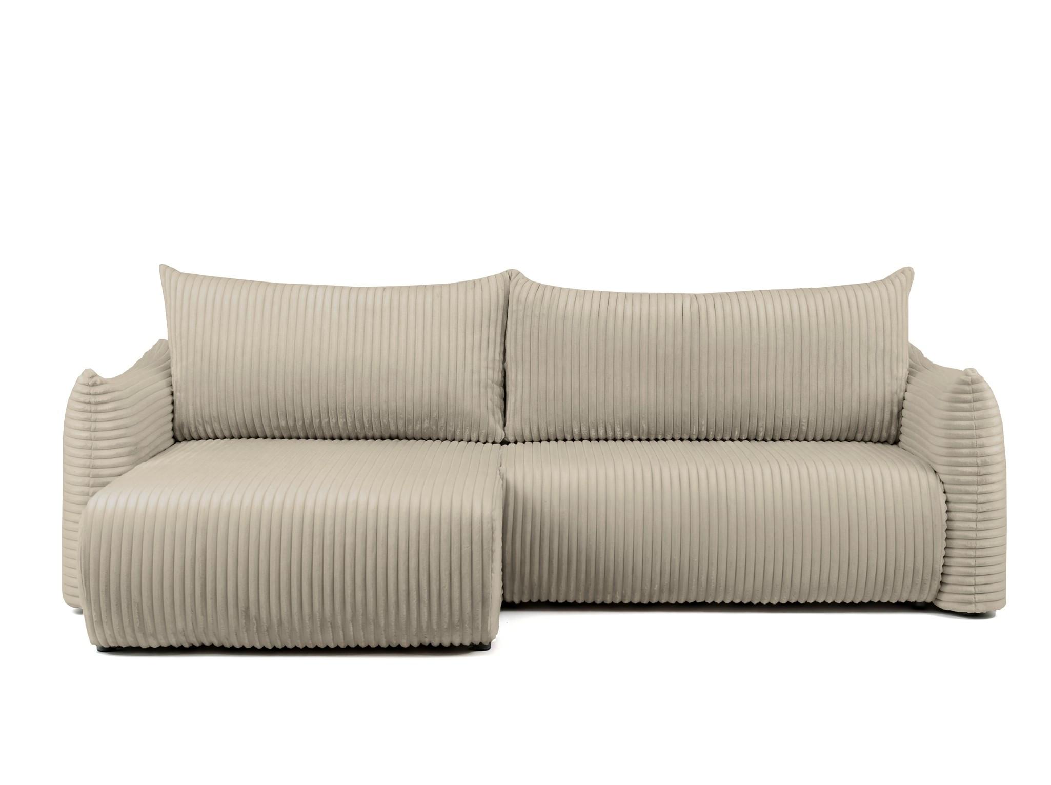 ECKSOFA Mailand Mit Schlaffunktion - Taupe, Holzwerkstoff/Textil (154/260cm) - Fun Möbel