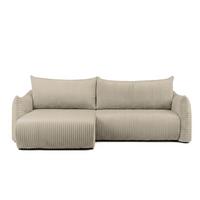 ECKSOFA Mailand Mit Schlaffunktion - Taupe, Holzwerkstoff/Textil (154/260cm) - Fun Möbel