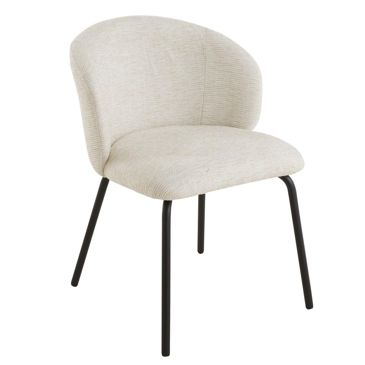 2ER-SET Stühle mit gepolsterter Sitzfläche und Rückenlehne Vesper 57/56/78 cm - Beige, Holzwerkstoff (49/79/56cm) - Calicosy
