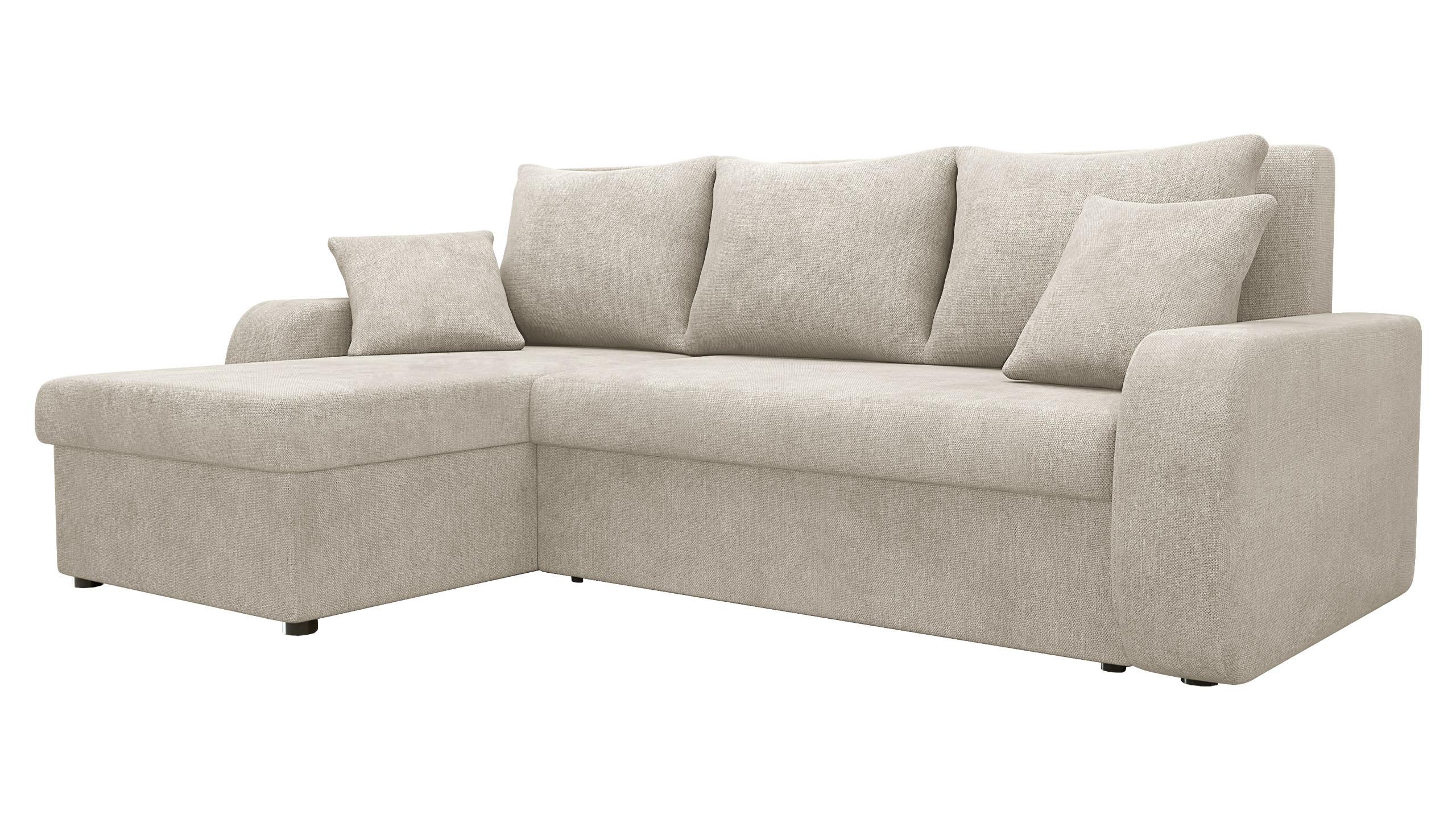 ECKSOFA Kris Lux - Schwarz/Sahara, Holz/Kunststoff (238/147cm) - MIRJAN24