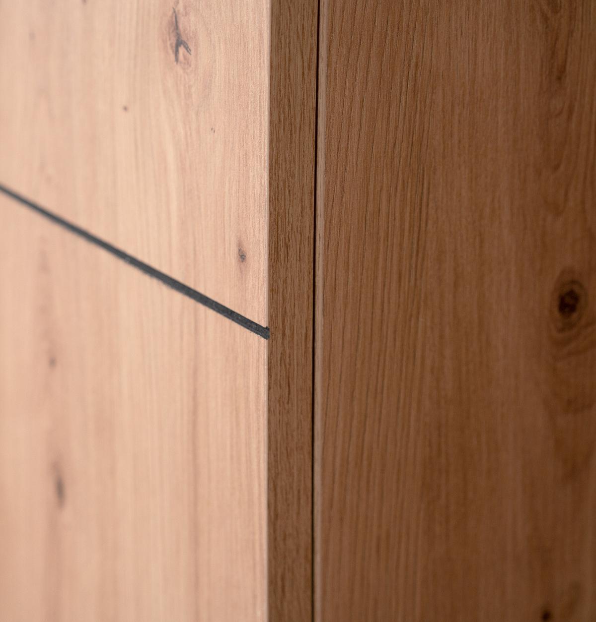 TV-LOWBOARD Eiche Artisan, schwarz 200 cm, Fernsehtisch mit Komforthöhe - Schwarz/Eiche Artisan, Holzwerkstoff (200/65/42cm) - Furn.Design