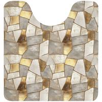 WC-VORLEGER Mosaik - Marmor - Gold Toilettenvorleger 55x60 cm - Champagner, Textil (55/1cm) - OnlyWow