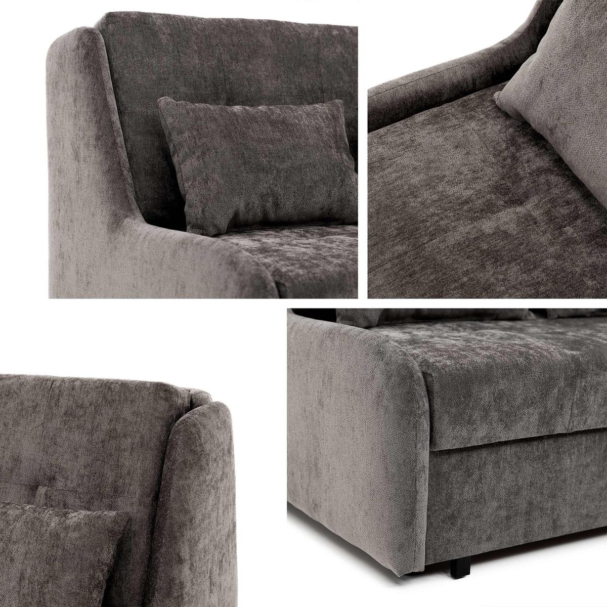 SCHLAFSOFA Viva Elite IV - Schwarz/Naturfarben, Holz/Metall (166/85/98cm) - MIRJAN24