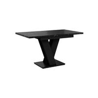ESSTISCH MASSAR Ausziehbar 120 - 160 / 80 x 76 cm - Hellgrau/Schwarz, Holz (120/80/76cm) - MASSENO