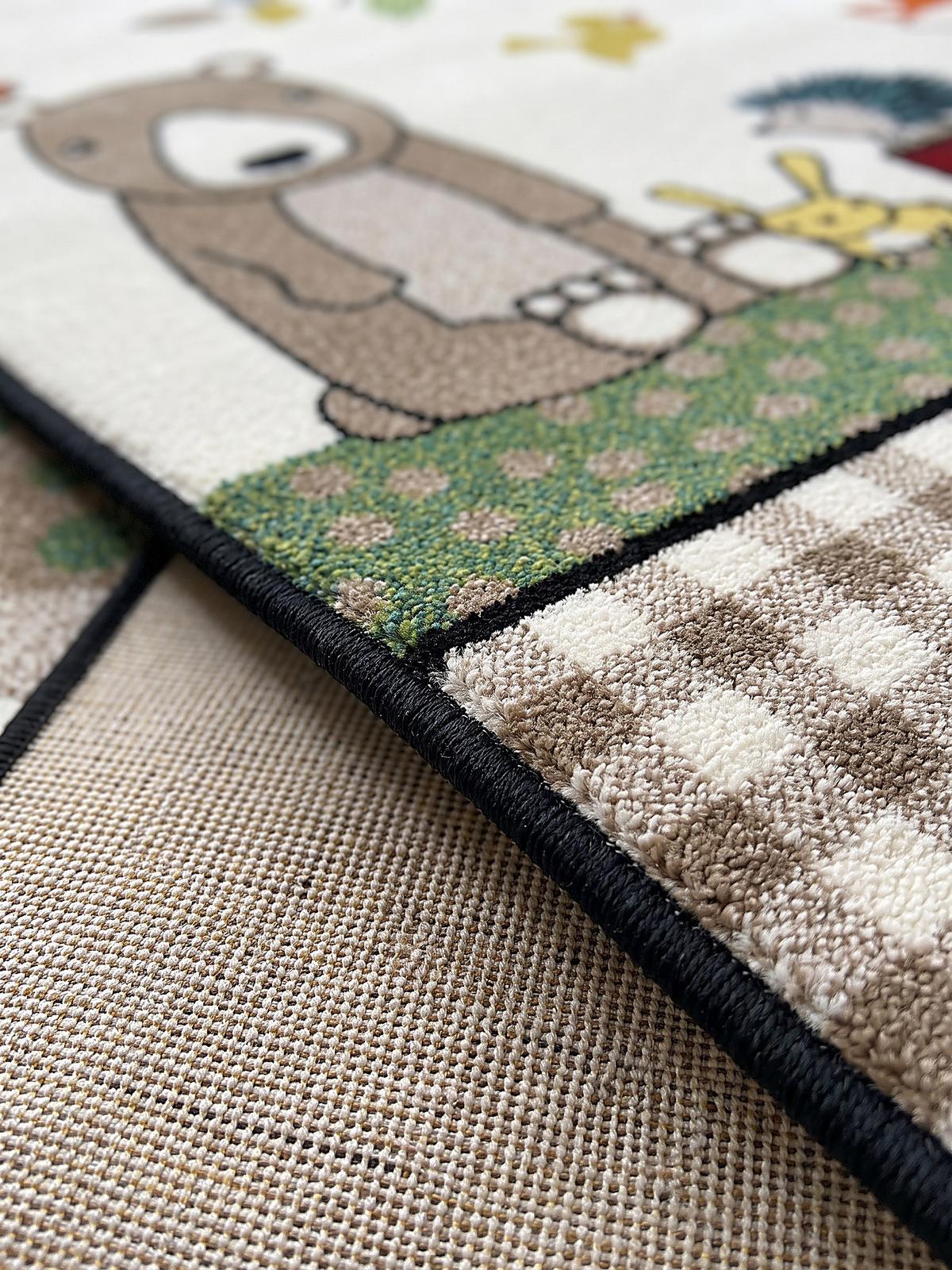 KINDERTEPPICH Kurzflor Karo CASOLA Polypropylen Creme 80 x 150 cm - Beige, Textil (80/150cm) - KADIMA DESIGN