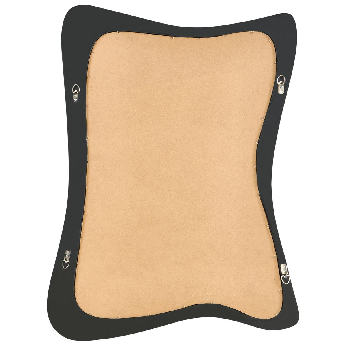 WANDSPIEGEL 70/100 cm Schwarz Lanester - Schwarz, Kunststoff (70/100/3cm) - Beliani