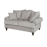 SOFA hellgrau Landhaus, Couch 2-Sitzer 170 cm - Hellgrau, Holz/Textil (170/95/100cm) - Furn.Design