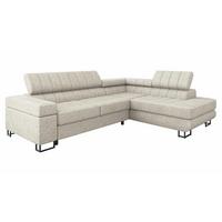 ECKSOFA Laris Premium, Seite: Rechts - Sandfarben/Schwarz, Holz/Textil (271/203cm) - MIRJAN24