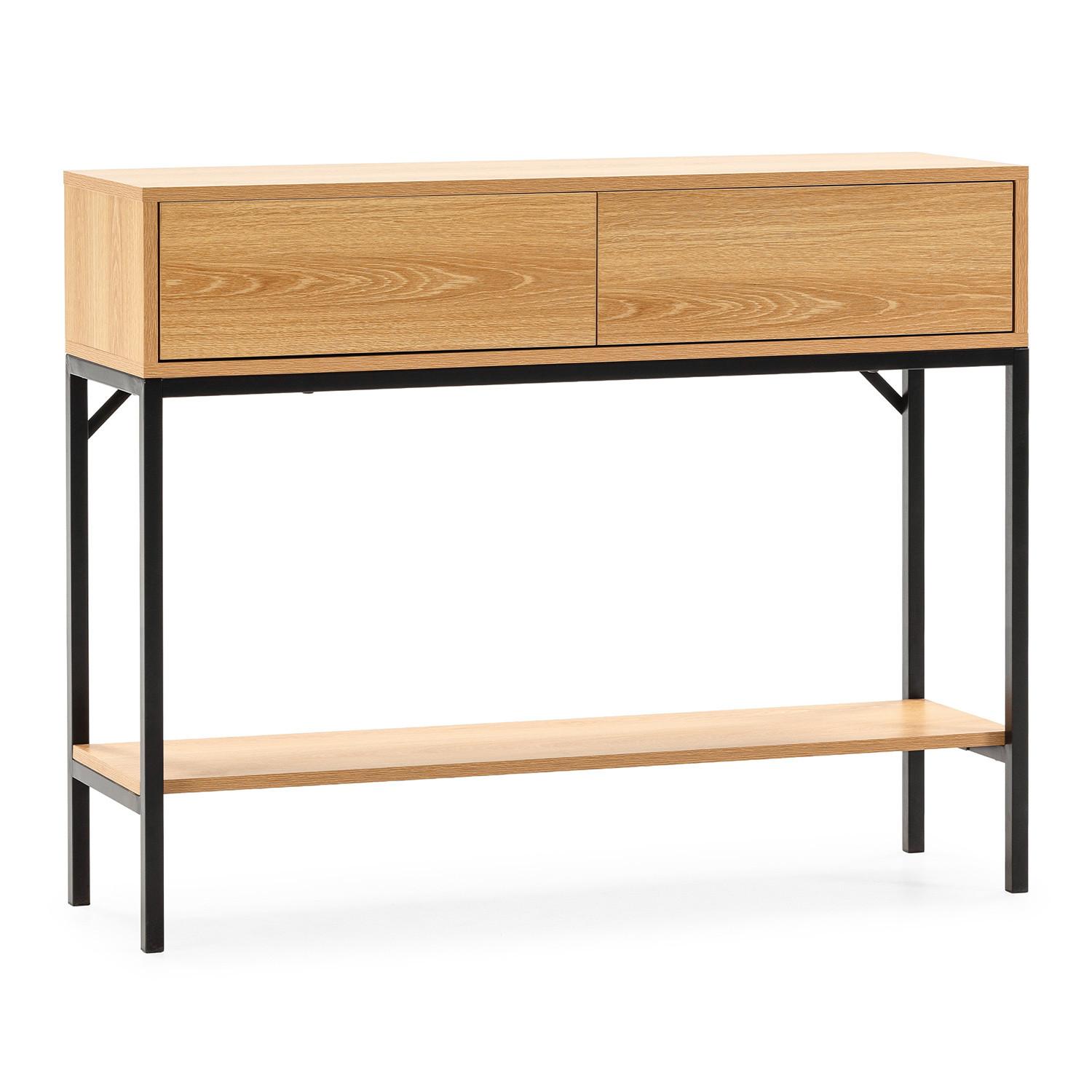 KONSOLENTISCH Auri 2 schubladen Eiche-Optik - Honigeiche, Holzwerkstoff (30/100/80cm) - VS Venta-stock