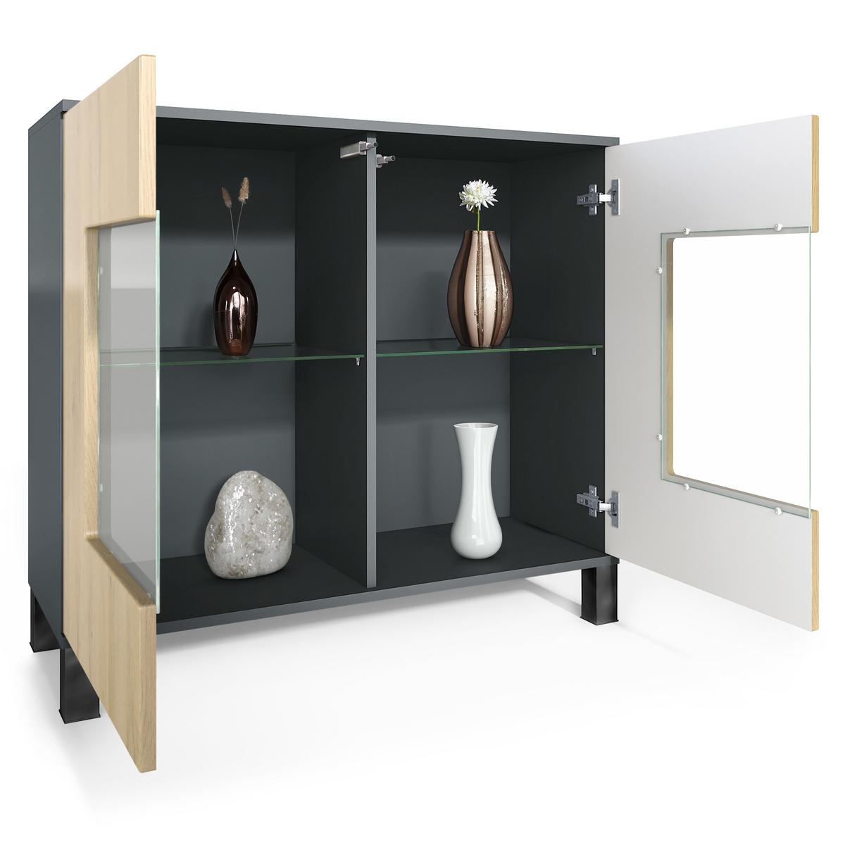 KOMMODE Grömitz Weiß Hochglanz - Weiß Hochglanz, Holzwerkstoff (92.5/84.5/35cm) - Vladon