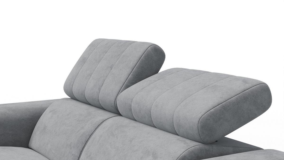 RELAXSOFA NORDEL 2-Sitzer, grau - Schwarz/Grau, Holz/Textil (150/80/105cm) - Wozimo