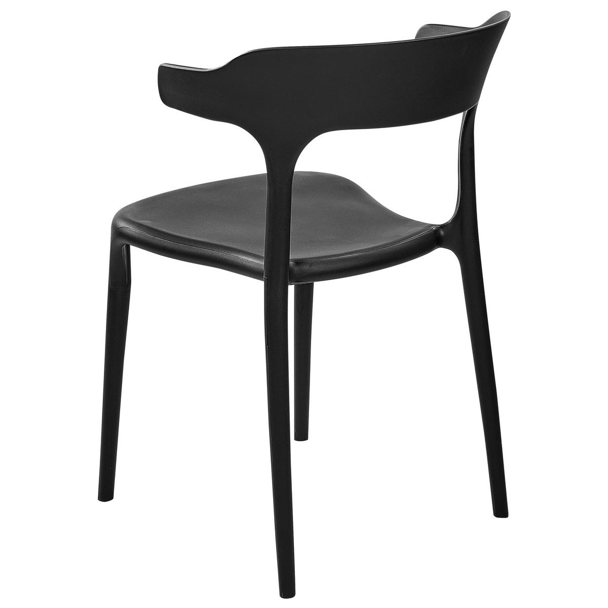 GARTENSTÜHLE 4er-Set Kunststoff schwarz Gubbio - Schwarz, Kunststoff (50/76/49cm) - Beliani