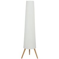 STEHLAMPE Led Dimmbar Fußschalter - Weiß, Holz (46/46/153cm) - HOMCOM