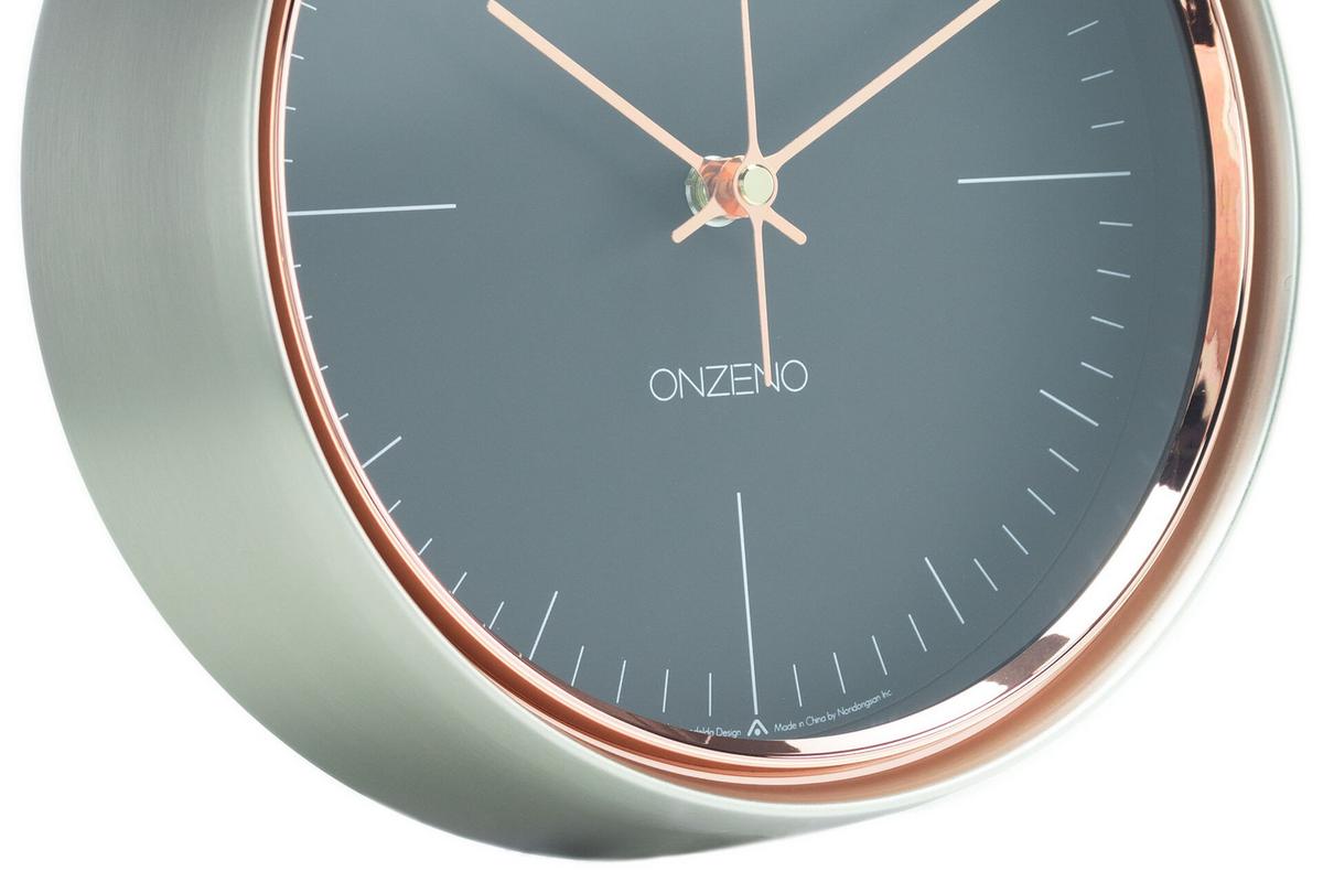 WANDUHR Design Schwarz 22/22 cm - Schwarz, Glas/Holzwerkstoff (22.4/22.4/8cm) - ONZENO