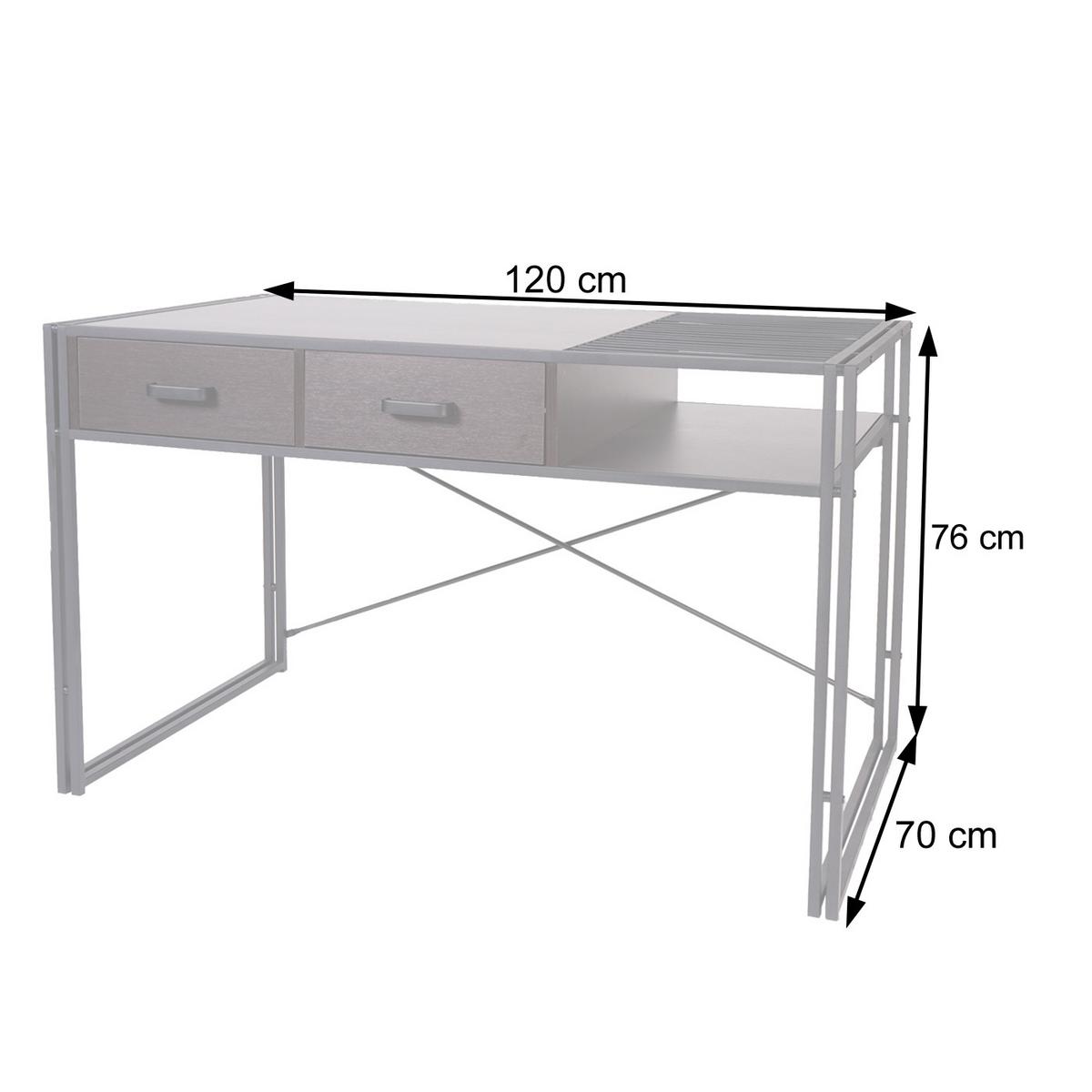 SCHREIBTISCH rechteckig Dunkelbraun - Dunkelbraun, Holzwerkstoff (76/120/73cm) - MCW