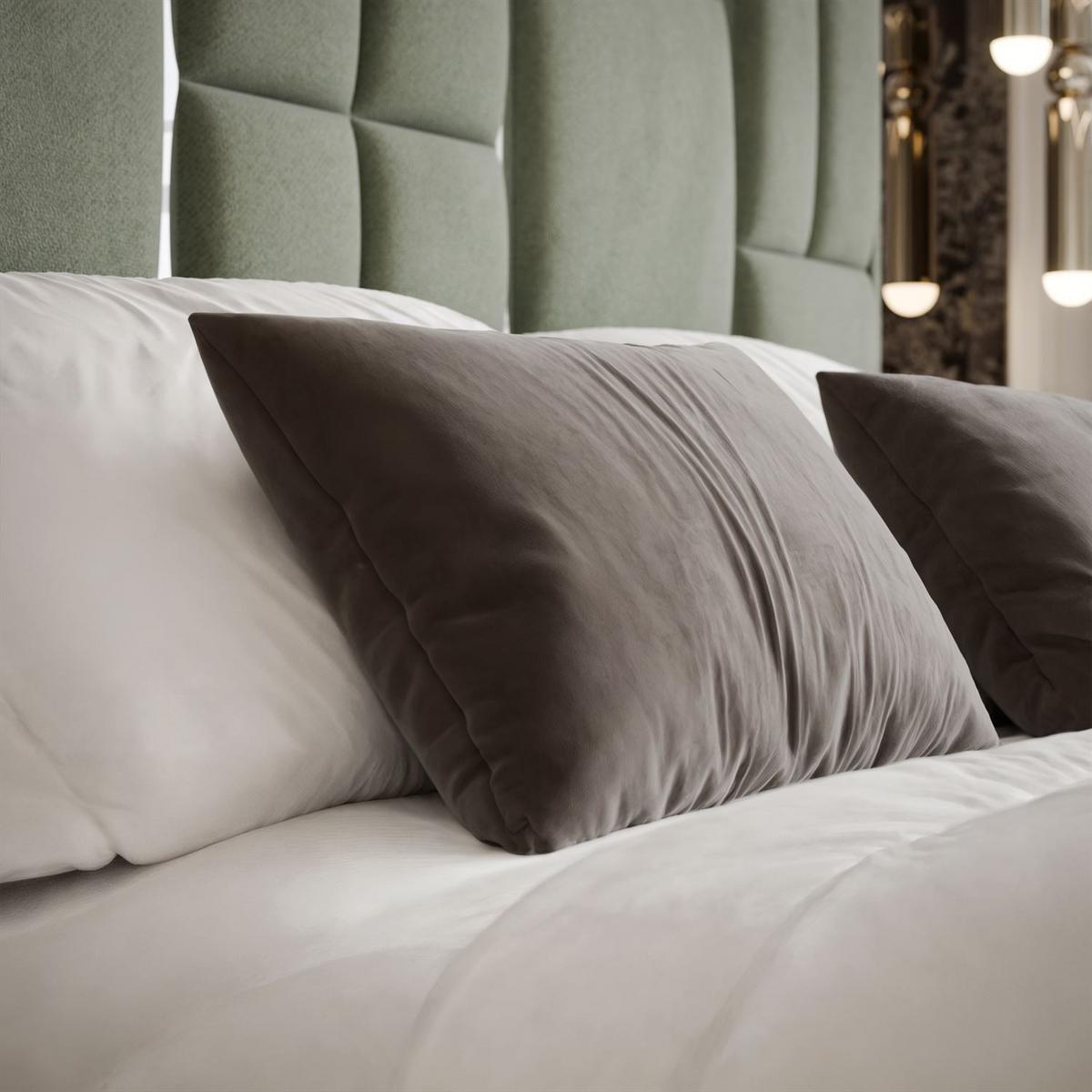 POLSTERBETT BRIGITTE SILVER mit Bettkasten 140x200 cm Element 11 - Grün, Textil (140/200cm) - Lookway