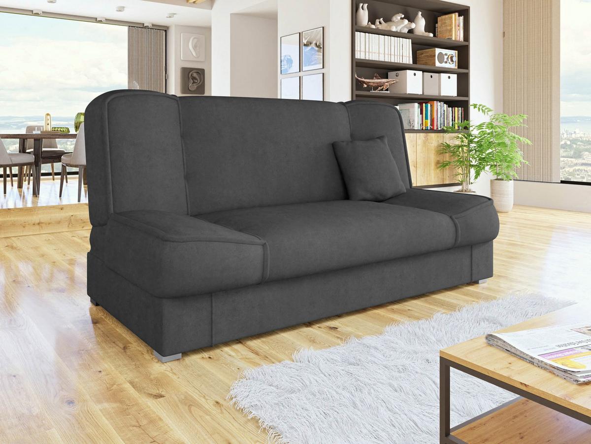 SCHLAFSOFA Gabi - Greige/Silberfarben, Holz/Kunststoff (175/80/80cm) - MIRJAN24