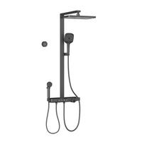 ÜBERKOPFBRAUSESET mit Handbrause Thermostat Vielseitig Anthrazit 105 / 48 cm - Anthrazit, Metall (40/113/58cm) - EMKE